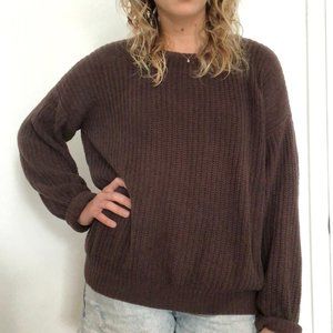 American Apparel Brown Fisherman Pullover Sweater